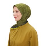 Yağ Yeşili Ebruli Aura Eşarp