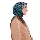Yağ Yeşili Leopar Desen Soft Eşarp