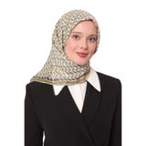 Yağ Yeşili Zigzag Desen Soft Eşarp