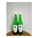 Yağdanlık 2 Adet Cam Şişe Yağlık Sirkelik 750 ml Yeşil Cam