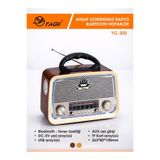 Yage Nostaljik Ahşap Görünümlü Şarjlı Radyo & Bluetooth Hoparlör