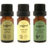 Yağevi Kekik Uçucu Yağı 10 Ml+Limon Uçucu Yağı 10 Ml+Çay Ağacı Uçucu Yağı 10 ml