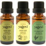 Yağevi Kekik Uçucu Yağı 20 Ml+Limon Uçucu Yağı 20 Ml+Çay Ağacı Uçucu Yağı 20 ml - 10 ml