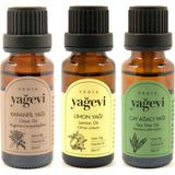 Yağevi Limon Uçucu Yağı 20 Ml+Çay Ağacı Uçucu Yağı 20 Ml+Karanfil Uçucu Yağı 20 ml - 10 ml