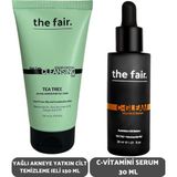 Yağlı Akneye Yatkın Cilt Temizleme Jeli 150 ml + C Vitamini Serum Seti 30 ml