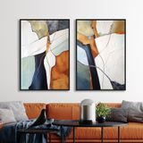 Yağlı Boya Dokulu Tablo Soyut Detaylı Modern Siyah Çerçeveli 70 x 100 cm U08152
