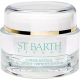 Yağlı Karma ve Problemli Ciltler Için Arındırıcı Sebum Dengeleyici Yeşil Kil ve Ananaslı Krem Maske 50 ml