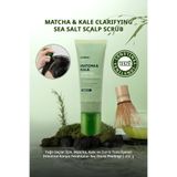 Yağlı Saçlara Dökülme Karşıtı Saç Derisi Peelingi KUNDAL Matcha&Kale Clarifying Sea Salt Scalp Scrub