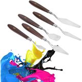 Yağlıboya Tablo Spatula Resim Bıçağı Seti, Metal Spatula - 5'Li