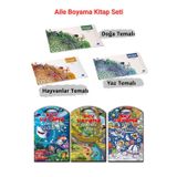 Yağmur Çocuk Aile Boyama Kitapları Seti, Büyükler İçin Boyama Kitapları, Mandala Boyama+ Çocuklar İçin Dev Boyama