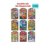 Yağmur Çocuk Çocuklar İçin Dev Boyama Setleri - 9 Adet Farklı Temalı Dev Boyama Seti (67.5 X 100 Cm)