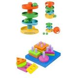 Yağmur Damlası (Çıngıraklı Top Oyunu ) + Geometrik Şekiller Bulmaca Eğitici ve Zeka Geliştirici Set