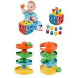 Yağmur Damlası (Çıngıraklı Top Oyunu ) + Puzzle Bul tak Küp Eğitici ve Zeka Geliştirici Set