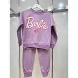Yağmur Giyim Barbie Desenli Lila 2 Ip Pamuk Kız Çocuk Eşofman Takımı 5-14 Yaş 5052-L - 9 - 10 Yaş