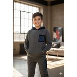 Yağmur Giyim Hayalimkids 2ip Kapşonlu Erkek Çocuk Eşofman Takımı 11-14 Yaş 14264 - Füme - 12 Yaş