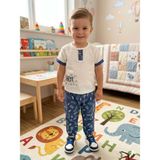 Yağmur Giyim Mınıtıx Yaprak Desenli Müslin Erkek Çocuk Takımı 9-24 Ay 2424 - Lacivert