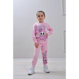 Yağmur Giyim Pjk2i Labubu Desenli 2 Ip %100 Pamuk Kız Çocuk Eşofman Takımı 3-10 Yaş 6413 - 9 - 10 Yaş - Pembe
