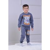 Yağmur Giyim Pjk3i Cappıcıno Desenli 3 Ip Şardonlu %100 Pamuk Erkek Çocuk Eşofman Takımı 3-10 Yaş 8266 - Füme - 4 - 5 Yaş