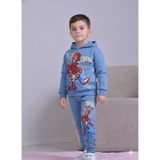 Yağmur Giyim Pjk3i Ö.adam Desenli 3 Ip Şardonlu Kapşonlu %100 Pamuk Erkek Çocuk Eşofman Takımı 3-10 Yaş 8272 - Mavi - 3 - 4 Yaş