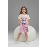 Yağmur Giyim Pjkskt Bear Ayıcık Desenli Şortlu Kız Çocuk Kısa Kol Takım 6569 - 3 - 4 Yaş - Pembe