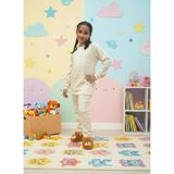 Yağmur Mavi Miniş Tavşan Desenli %100 Pamuk Fitilli Kumaş Kız Çocuk Pijama Takımı 3-12 Yaş 1001 - 5 - 6 Yaş