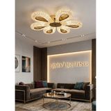 Yağmur Model 6"lı Gold 3 Renk Modu Ledli Modern Plafonyer Salon Mutfak Çocuk Yatak Odası LED Avize