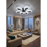 Yağmur Model 6"lı Siyah3 Renk Modu Ledli Modern Plafonyer Salon Mutfak Çocuk Yatak Odası LED Avize