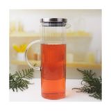 Yağmur Store 1000ML Metal Kapaklı Line Borosilikat Cam Yağlık & Sürahi – Şık, Dayanıklı ve Sağlıklı Saklama Çözümü (8cm x 20CM) - --