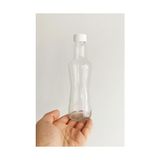 Yağmur Store 250 ml Şeffaf Ince Belli Kapaklı Cam Şişe 250 cc Meşrubat Şişesi 6 Adet (Beyaz Kapak)