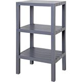 Yağmur Store 3 Katlı Köşe Rafı | Banyo, Mutfak ve Kiler Için Yer Tasarruflu Organizer | Çok Amaçlı Plastik Raf | 3 Farklı Renk Seçeneği (38X29X74CM) (Gri)