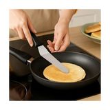 Yağmur Store 3’lü Spatula Seti – Paslanmaz Çelik, Plastik Saplı, Pasta, Kek ve Krep Için Profesyonel Spatula Takımı - 0,5 x 7 cm
