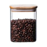 Yağmur Store 450ML Sızdırmaz Vakumlu Bambu Kapaklı Borosilikat Cam Kavanoz – Hava Geçirmez & Dayanıklı Gıda Saklama Kabı (10CM x 10CM)