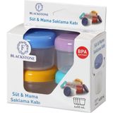 Yağmur Store 4‘lü 50 ml Mini Anne Bebek Süt ve Mama Bebek Organik Besin Ölçekli Sızdırmaz Kapaklı Saklama Kabı