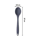 Yağmur Store 5 Parça Büyük Boy Silikon Kaşık Seti, Yanmaz Yapışmaz, Antrasit, Kırmızı, Sarı, Yeşil, Mavi, Bpa Free - 0,5 x 7 cm