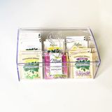 Yağmur Store 6 Bölmeli Şeffaf Poşet Çay Kutusu, Akrilik Şeffaf Poşet Çay Kutusu, 6 Bölmeli Kapaklı Paket Çay Kutusu, Akrilik Çay Kutusu, Şeffaf Çay Kutusu 732