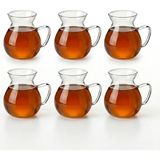 Yağmur Store 6'lı Kulplu Cam Çay Bardağı Seti - Şeffaf ve Modern Tasarımlı Isıya Dayanıklı Çay Takımı 180ML - 0 - Siyah