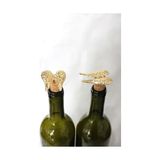 Yağmur Store Altın Melek Kanadı 2 Adet Mantar Tıpa - Şarap Yağdanlık Şişe - --