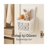 Yağmur Store Asmalı Dolap Düzenleyici – Askılı Çok Amaçlı Plastik Organizer Sepet | Mutfak, Banyo, Dolap ve Ofis Için Pratik Düzenleyici Kutusu (255X110X325 Mm, Beyaz)