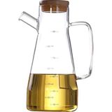 Yağmur Store Bambu Kapaklı Borosilikat Cam Yağdanlık - 900 Ml, Dayanıklı Vakumlu Kapaklı Cam Yağdanlık ve Sirkelik, Mutfak Kullanımı Için