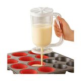 Yağmur Store Beyaz Hamur Porsiyonlayıcı – Kek, Krep, Muffin ve Pancake Hamuru Dağıtıcı, Ölçekli Karıştırma Kabı 900 ml