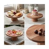 Yağmur Store Doğal Akasya Ahşap Ayaklı Sunum Tahtası ve Kesme Panosu - 24.5x9.5x1.5 cm Dekoratif Kahve, Peynir ve Sushi Servis Tepsisi - 0,60 x 19 x 29 cm