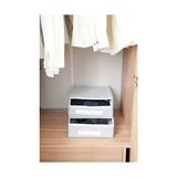 Yağmur Store Dolap Içi Kumaş Kaplamalı Mini Çekmece Organizer, Çekmeceli Dolap Içi Düzenleyici, Iç Çamaşırı Çorap Tekstil Organizer Kutusu (2 Çekmeceli)