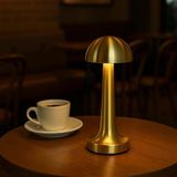 Yağmur Store Elektrikurunleri Dekoratif Masa Lambası Dimmerli Şarjlı Lizbon Gold Cafe Restoran Masa Lambası 3 Renk Işık Modu