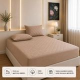 Yağmur Store Formeya Yatak Koruyucu Alez Kapitone Kahverengi RENK%100 Pamuk Fitted Alez Çarşaf 90 x 190