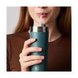 Yağmur Store Gri Paslanmaz Çelik Pipetli Termos Kupa - 660 ml Büyük Boy (Venti) - Sıcak ve Soğuk Tutan Mug - Araç ve Ofis Tipi Bardak (Yeşil) - 230 ml