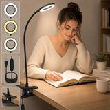 Yağmur Store Klipsli LED Kitap Okuma Lambası USB Girişli Aydınlatma Esnek Kollu Metal Ders Çalışma Makyaj Tiktok Youtube Canlı Yayın Içerik Üretim Işığı Göz Yormaz Modern 3 Renk Modlu Sarı Beyaz Gün Işığı