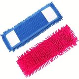 Yağmur Store Makarna Mop Mikrofiber Paspas Yedeği, Evrensel Uyumlu Temizlik Başlığı, Döner Moplar Için, Süper Emici, Iz Tüy Bırakmayan Zemin Aparatı, Islak Kuru Şönil Bez, Asorti 40 cm - 001-Renkli