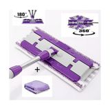 Yağmur Store Mandalı Mor Mop Kıskaçlı Cam Silme Mopu Mikrofiber Yedek Bezli Yer Duvar Cam Fayans Silme Mopu - 001-Renkli