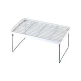 Yağmur Store Metal Ayaklı Mutfak Banyo Rafı, Tezgah Üstü Organizer, Dolap Içi Düzenleyici, Plastik Raf, Beyaz (Küçük)