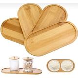 Yağmur Store Oval Doğal Bambu Sunum Tabağı - 23X12 cm Yuvarlak Hatlı Düz Servis Tepsisi - Sushi, Tatlı ve Kahve Sunumluk